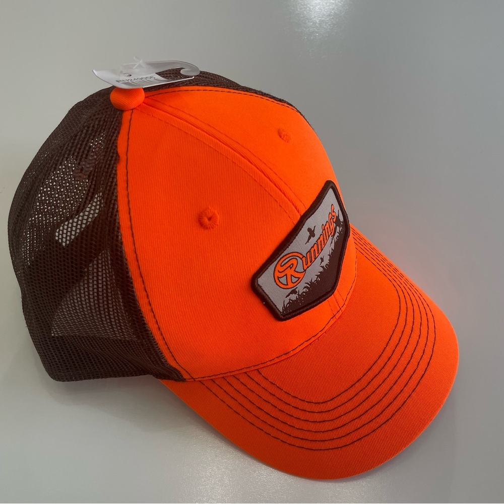 Runnings Hunters Blaze Orange Hat Trucker Snapback Outdoor Gorpcore Hunting Work